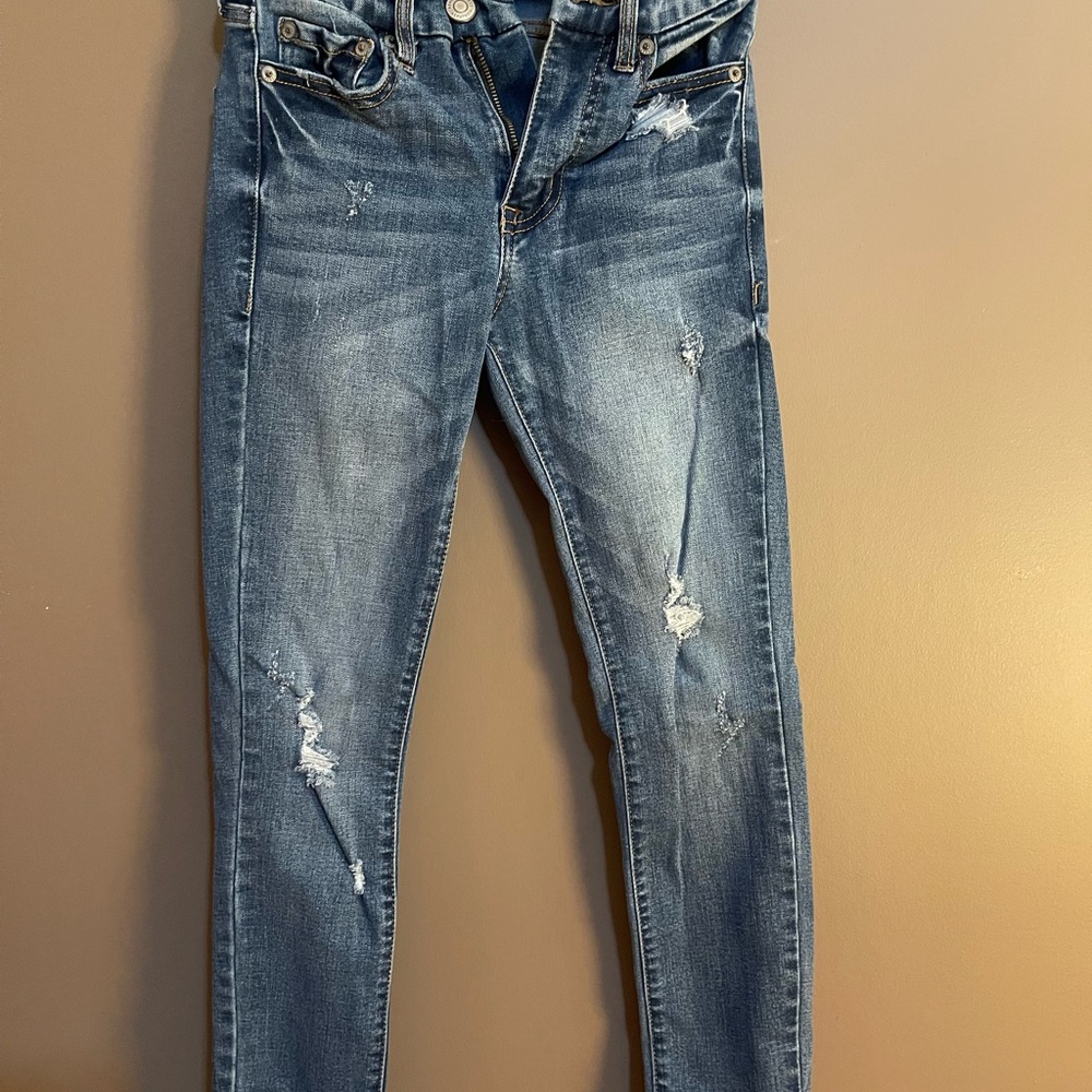 Aéropostale Blue Distressed Women's Jeans (high rise curvy)